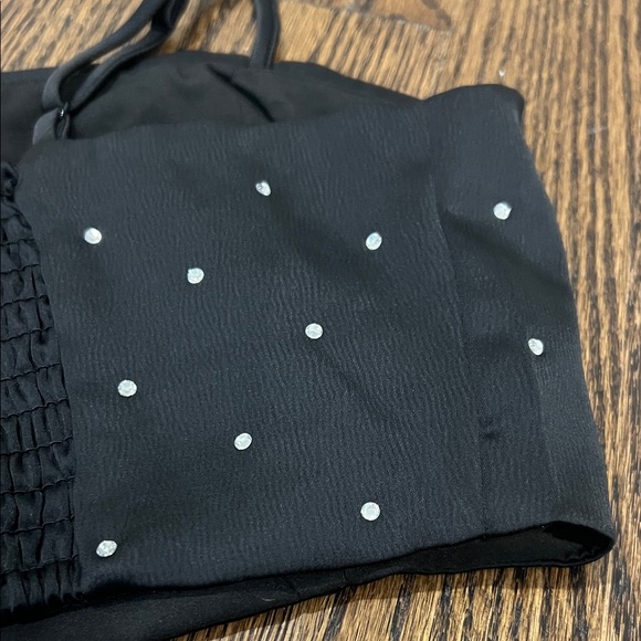 House of Harlow Rhinestone Black crop top - Picture 4 of 6